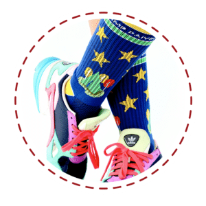 colorful socks made by Spirit Sox