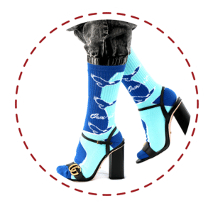 blue and turquoise socks by Spirit Sox