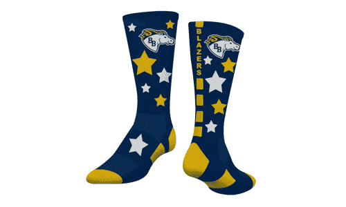 blazers socks by spirit sox usa