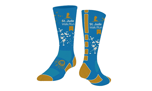 Custom socks for a 5k benefit St. Jude's