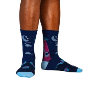 Fun UFO Cow Socks For Sale