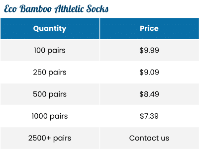 Cost of Bulk Custom Bamboo Athletic Socks Cost of Bulk Custom Bamboo Athletic Socks