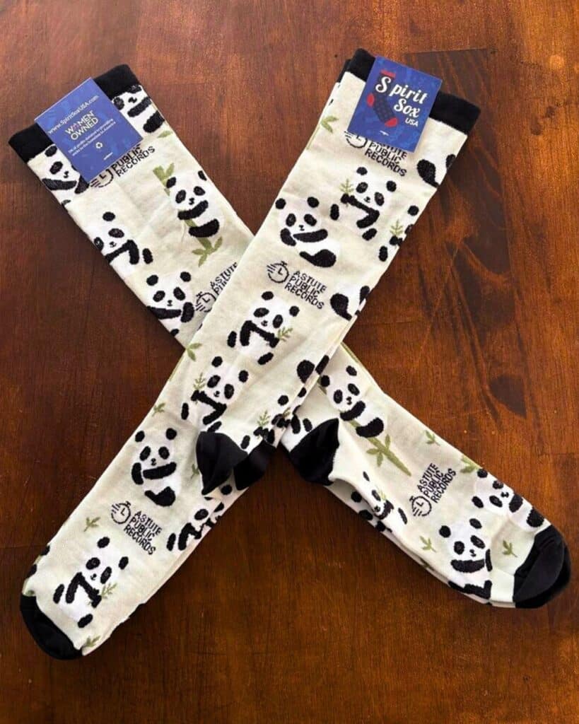 a pair of custom design sock from Spiritsox