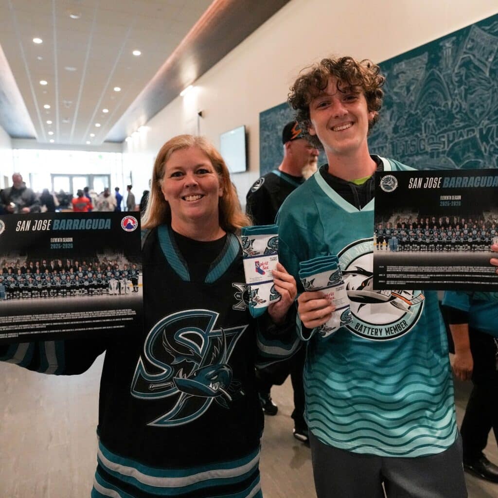 san jose barracuda uses branded custom socks in their subscription boxes