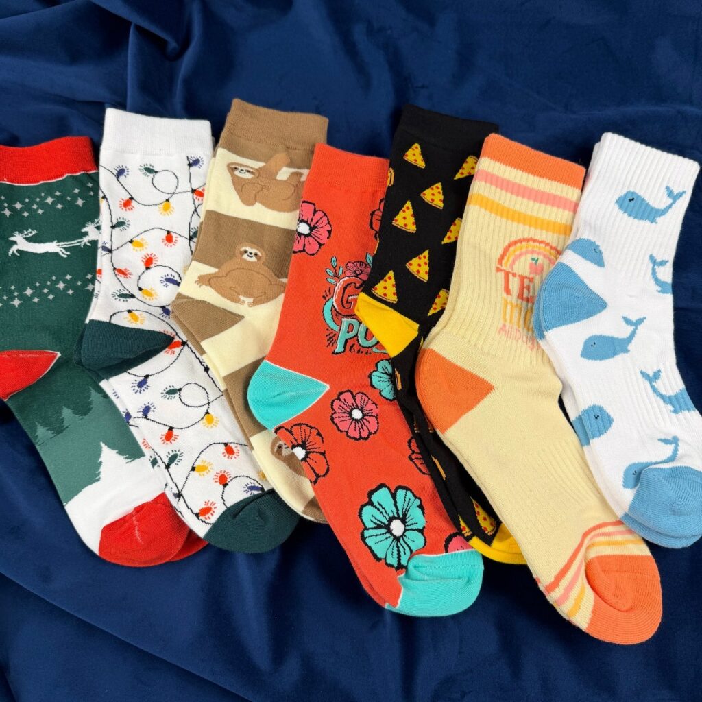 various types of custom socks
