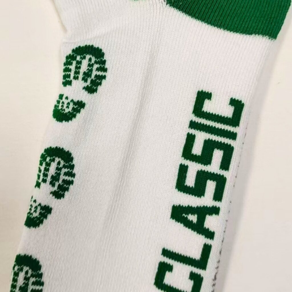 sock for subscription box with custom logos