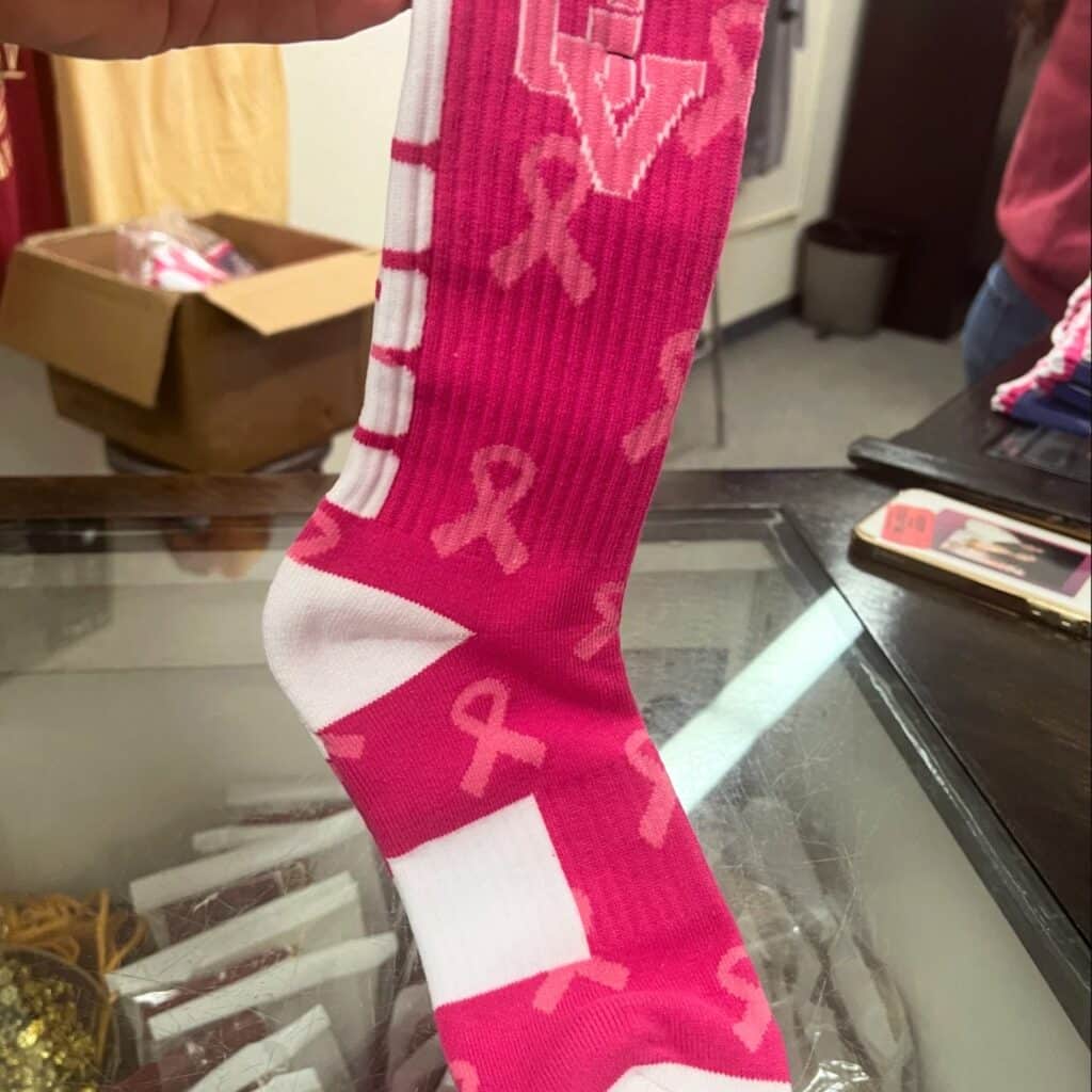 breast cancer custom socks