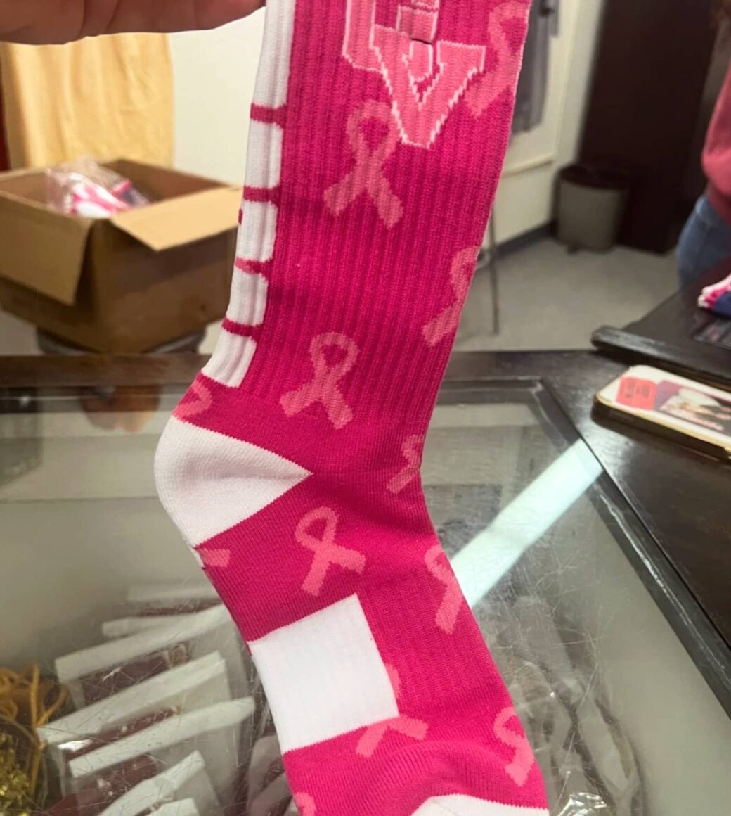 breast cancer custom socks