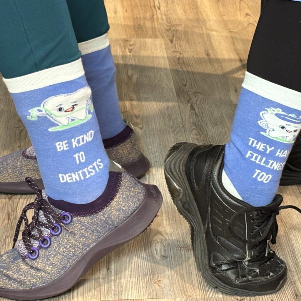 custom socks by spirit sox for dental offices