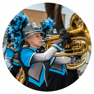 girl in a marching band