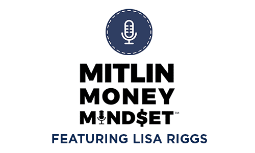 Mitlin Money Mindset Text with the words "featuring Lisa Riggs"